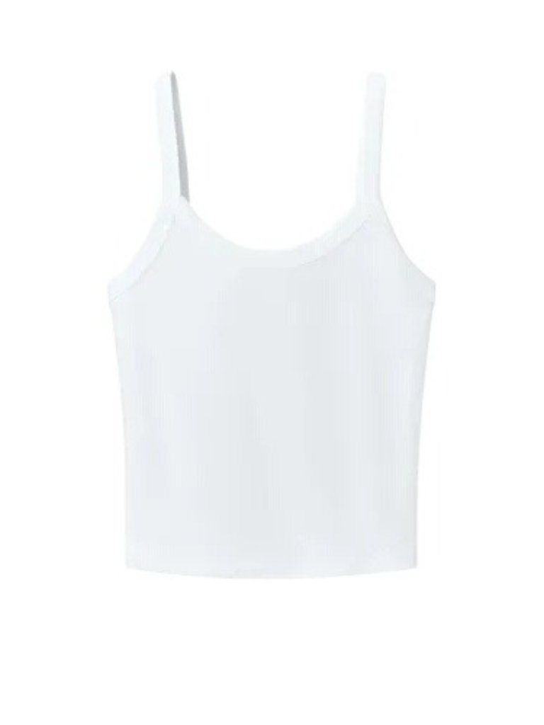 Tank Speghetti Strap Shirt White Bella 100 % Cotton Size Large
